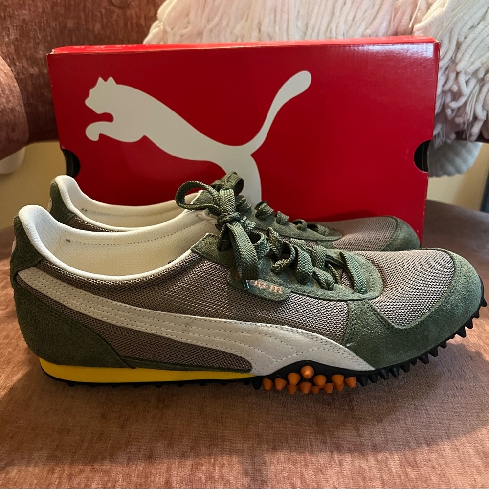 Puma 5000M Coriander/Four Leaf Clover Suede Retro Trainers 👟
